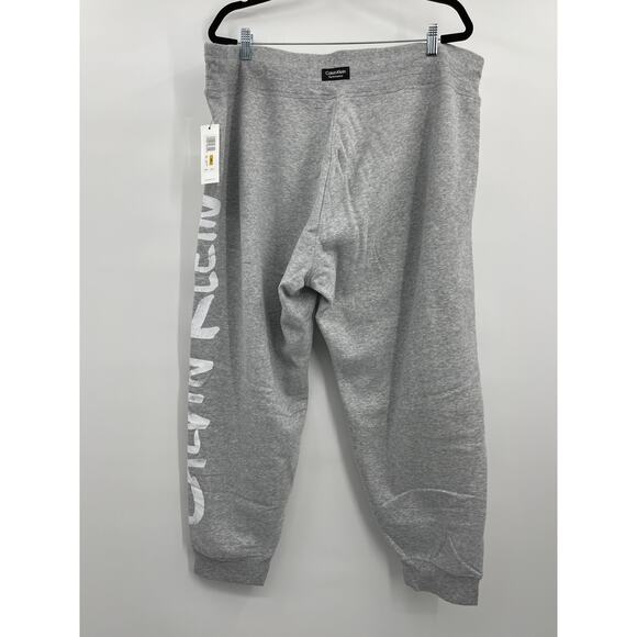 Calvin Klein Brushed Side Logo Performance Gray Jogger Pants Plus 3X NEW - Picture 15 of 15